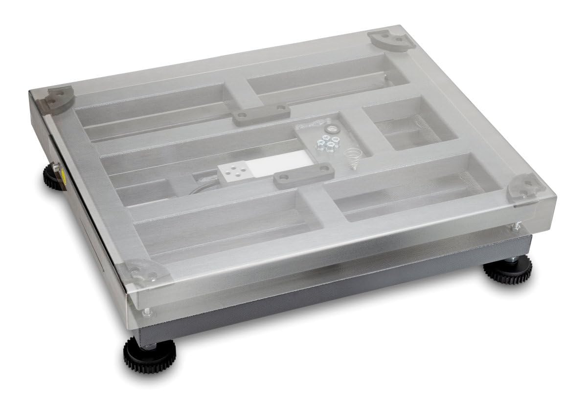 Bild von Kern KBP 150V20M - Plattform mit Edelstahl-Wägeplatte und IP65, Unterbau Stahl lackiert, Ablesbarkeit [d]: 5 g, Wägebereich [Max]: 60 | 150 kg, Wägeplatte: BxTxH 500x400x120 mm (Edelstahl), UNGEEICHT