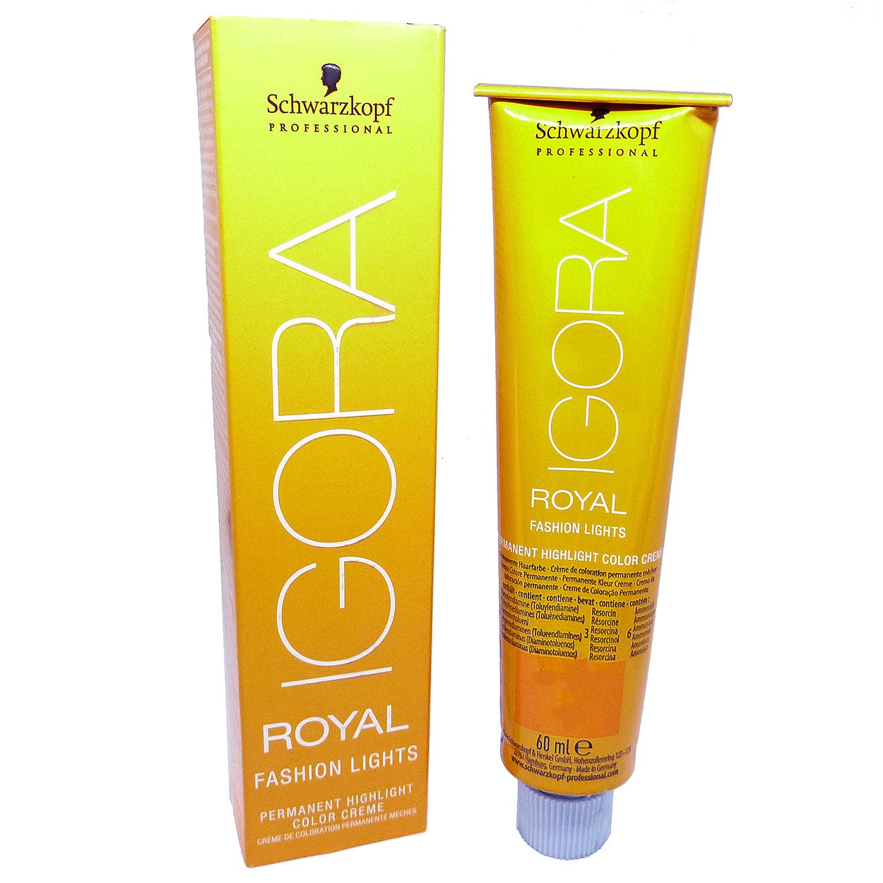 Bild von Schwarzkopf Igora Royal Fashion Lights Permanente Haar Farbe Coloration 60ml  - L-57 Fashion Lights Gold Copper / Fashion Lights Gold Kupfer