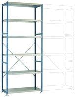 Bild von Manuflex RP1324.0001 Fachbodenregal-Grundmodul 200kg (B x H x T) 970 x 2500 x 600mm Stahl pulverbesc