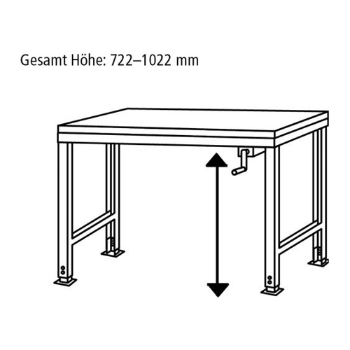 Bild von Manuflex AU9059.5012 Arbeitsgrundtisch UNIVERSAL Ergo K