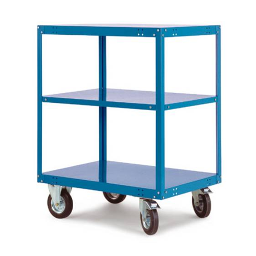 Bild von Manuflex TT4082.5007 Regalwagen Stahl pulverbeschichtet – Brillant-Blau
