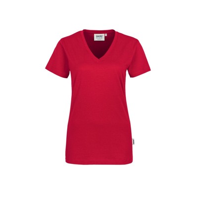 Bild von Damen V-Shirt Classic 126, rot, Größe 3XL