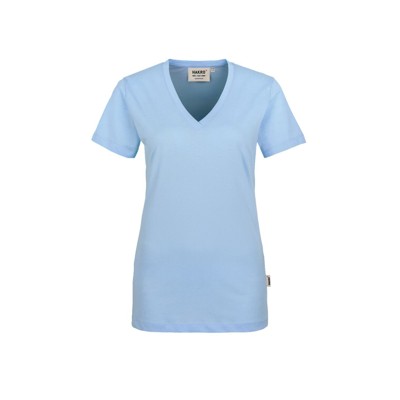 Bild von Damen V-Shirt Classic 126, eisblau, Größe XS