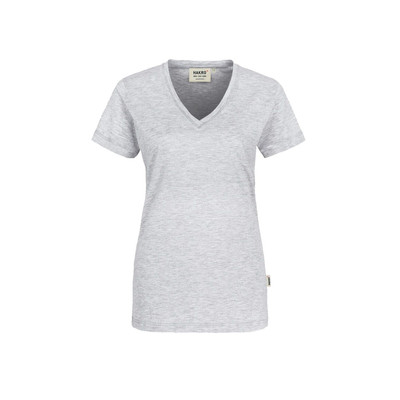 Bild von Damen V-Shirt Classic 126, ash meliert, Größe L