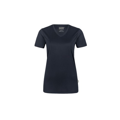 Bild von Damen V-Shirt COOLMAX® 187, tinte, Größe XS