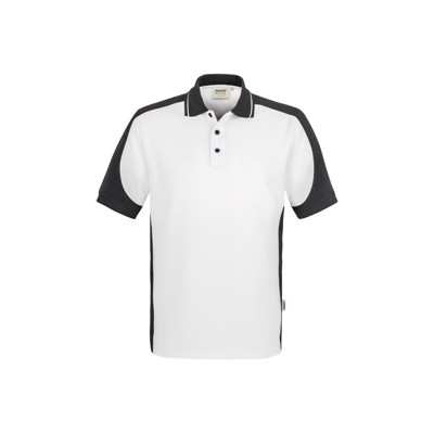 Bild von Poloshirt Contrast Mikralinar® 839, weiß/anthrazit, Größe 4XL