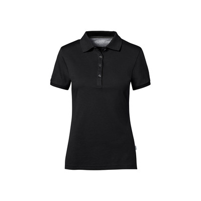 Bild von Cotton Tec® Damen Poloshirt 214, schwarz, Größe L