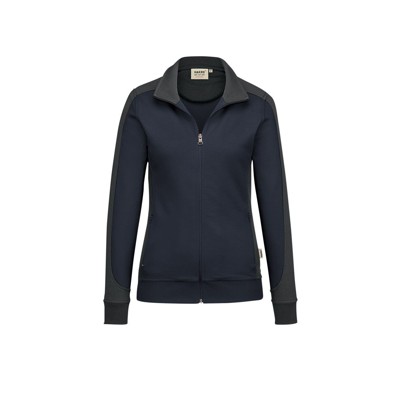 Bild von Damen Sweatjacke Contrast Mikralinar® 277, tinte/anthrazit, Größe 2XL