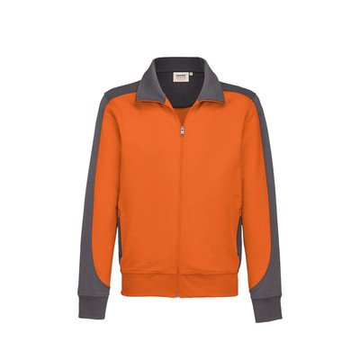 Bild von Sweatjacke Contrast Mikralinar® 477, orange/anthrazit, Größe 2XL