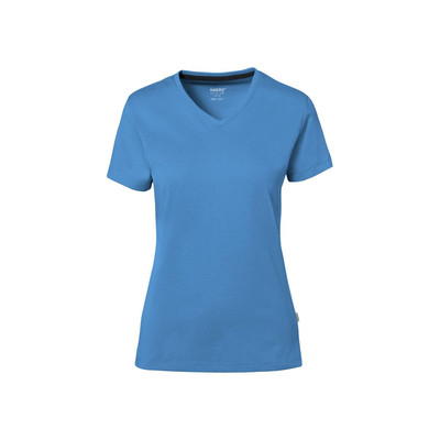 Bild von Cotton Tec® Damen V-Shirt 169, malibublau, Größe XL