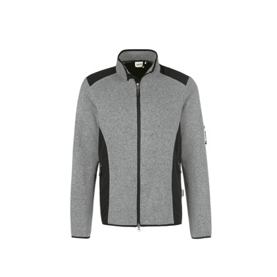 Bild von Damen Strickfleecejacke Churchill 236, grau meliert, Größe 2XL