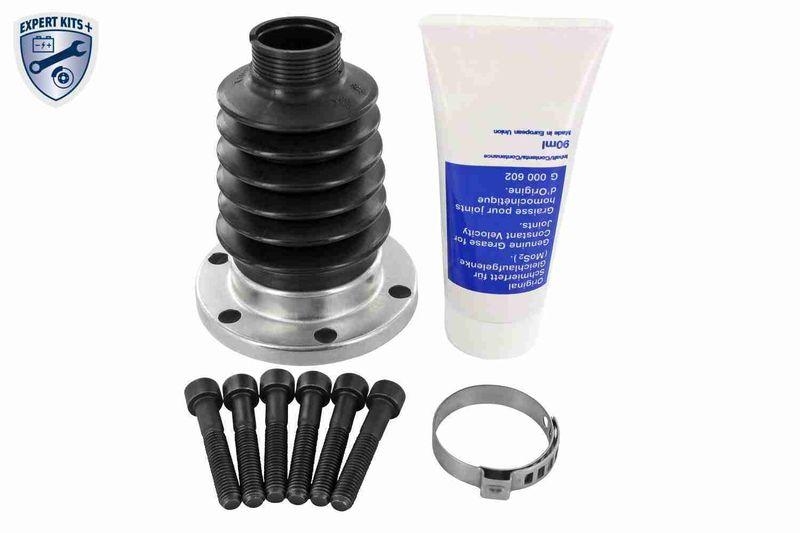 Bild von VAICO V10-6247 Achsmanschette Faltenbalg, Faltenbalgsatz, Antriebswellenmanschette 108 getriebeseitig, Vorderachse mit Schrauben SKODA: Fabia 1 Combi
