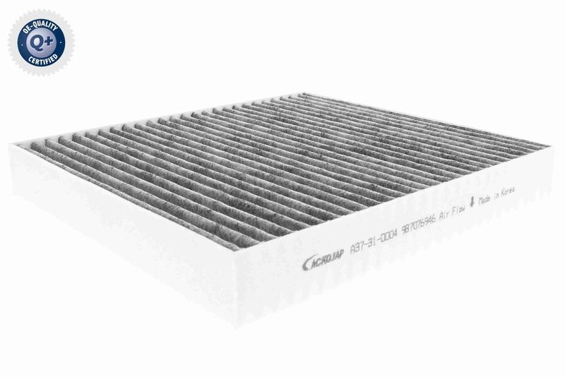 Bild von ACKOJA A37-31-0004 Innenraumfilter Filter, Innenraumluft, Pollenfilter, Mikrofilter Partikelfilter 200, 215 215, 200 30 Aktivkohle, Papier