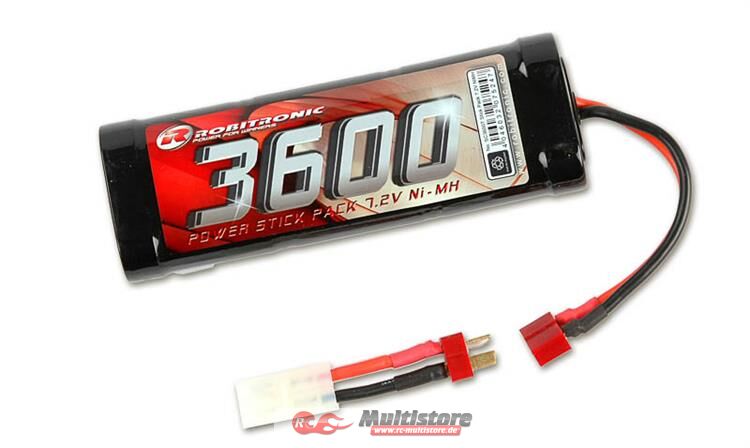 Bild von Robitronic NiMH 7,2V, 3600mAh, Stick Pack, T-Stecker & Tamiya / SC3600T