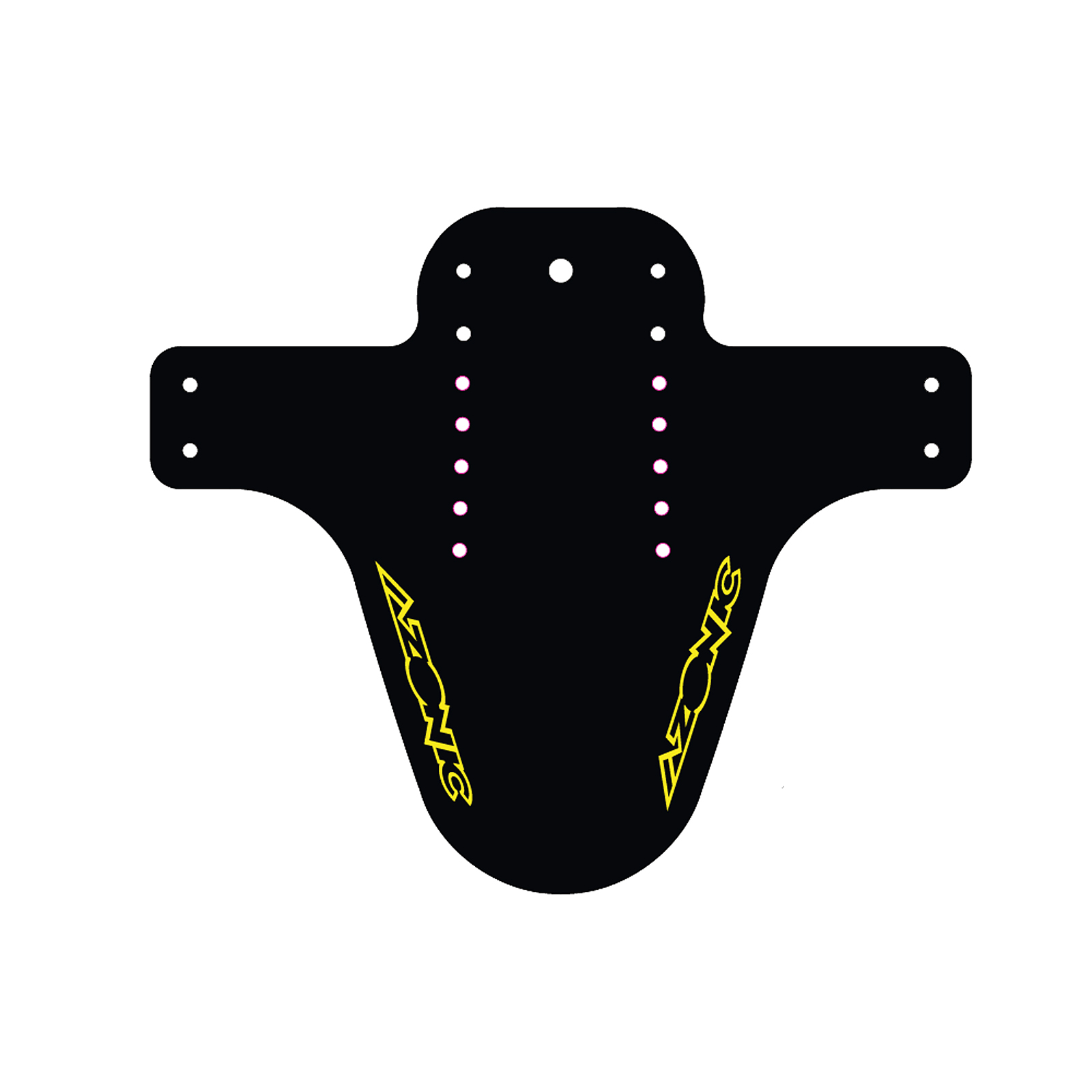 Bild von Azonic Splatter Fender Schutzblech Logo schwarz/neon gelb