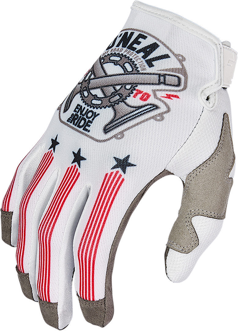 Bild von Oneal Mayhem Nanofront Piston Motocross Handschuhe, schwarz-weiss-rot, Größe M für Männer