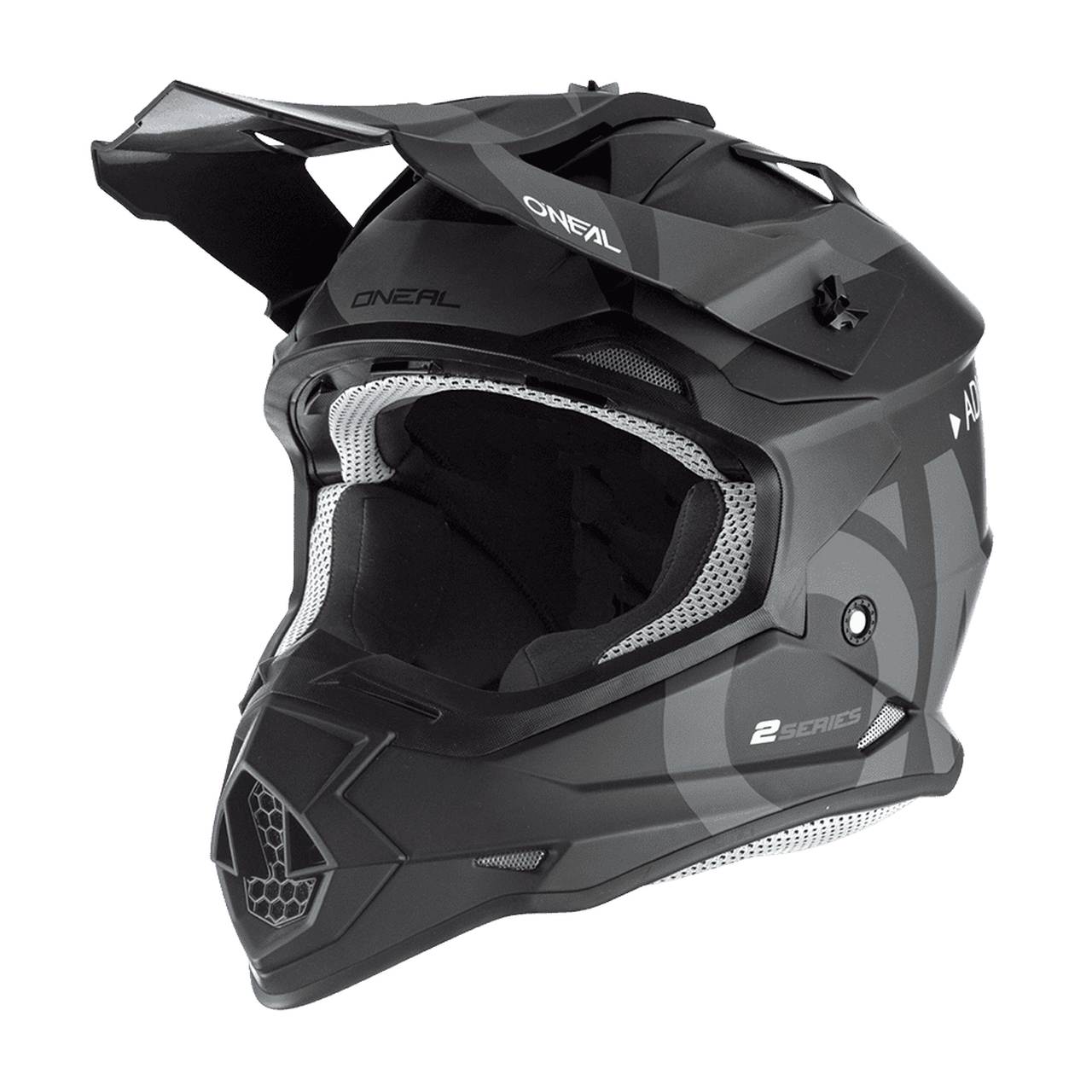 Bild von O' Neal 2 Series Slick Motocross Enduro MTB Helm schwarz/grau 2025 Oneal XXL (63-64cm)