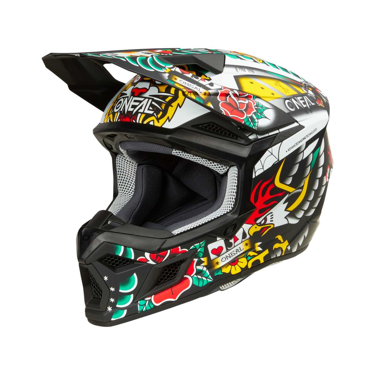 Bild von O' Neal 3 Series Inked Motocross Enduro MTB Helm schwarz/multi 2025 Oneal L (59-60 cm)
