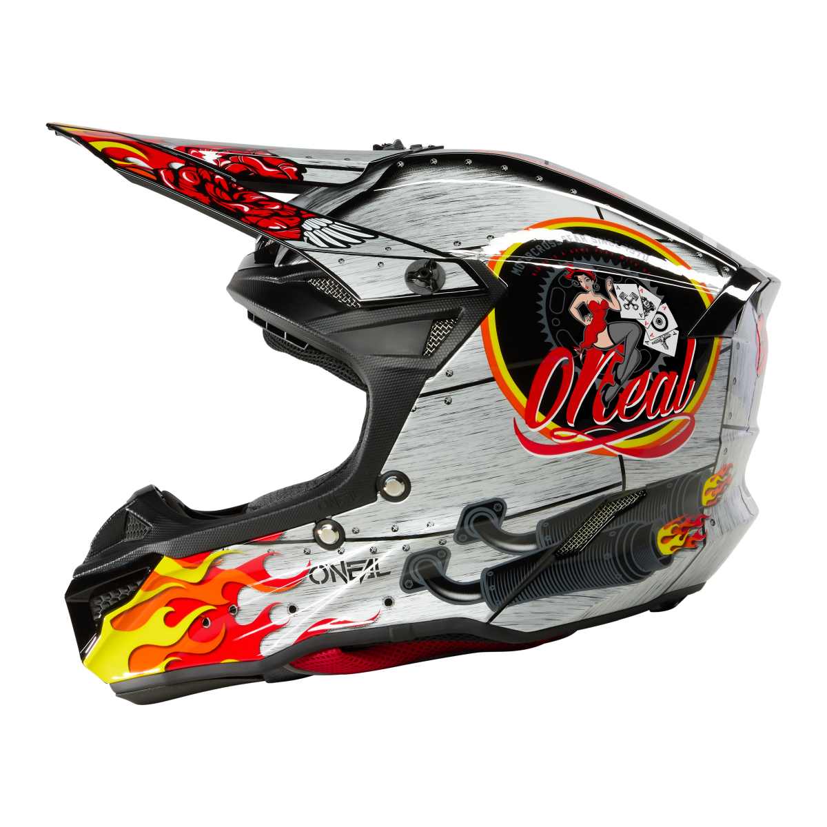 Bild von O' Neal 5 Series Polyacrylite HR Motocross Enduro MTB Helm schwarz/multi 2025 Oneal XS (53-54 cm)