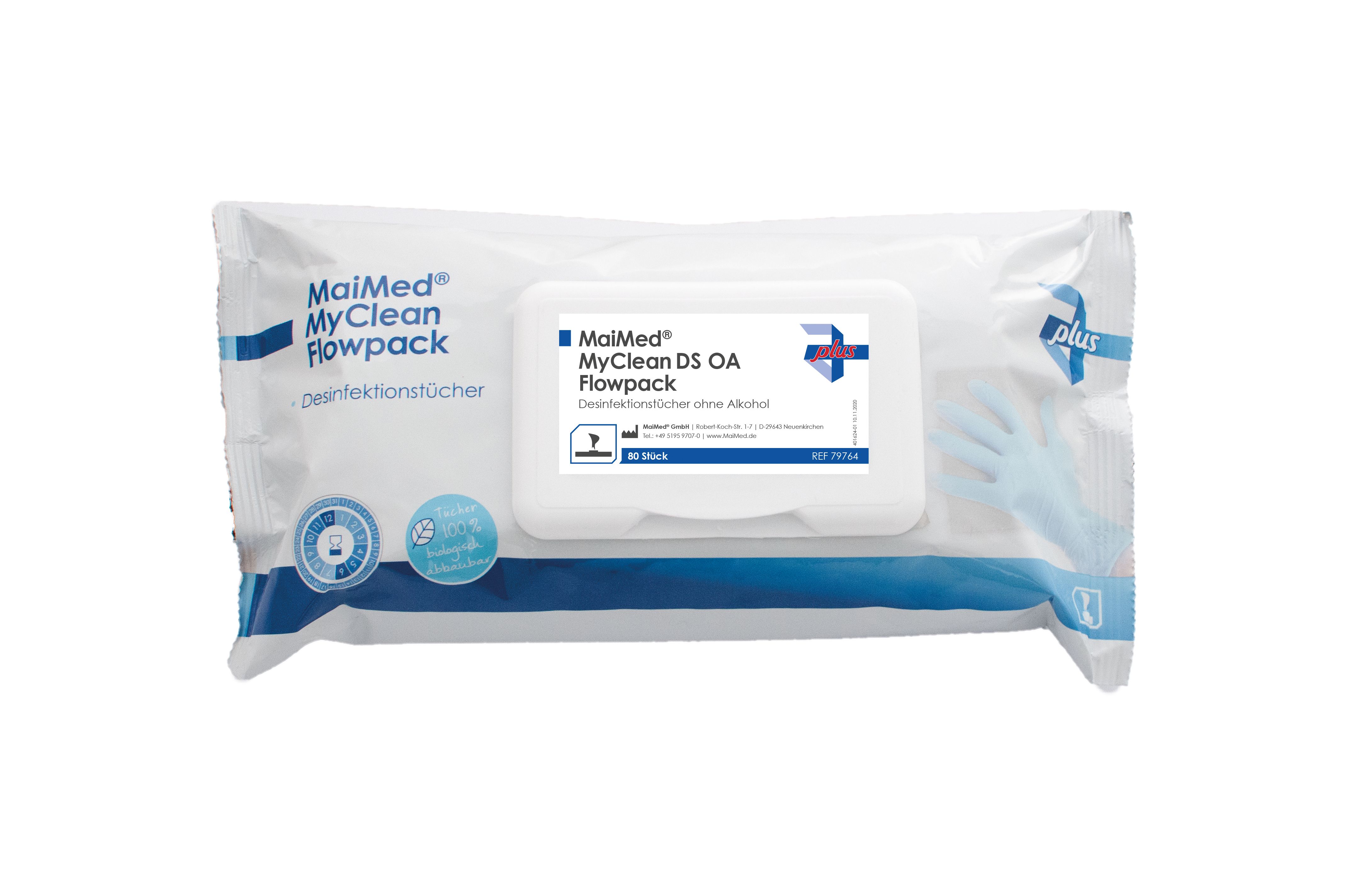 Bild von MaiMed MyClean Flowpack Desinfektionstücher ohne Alc.