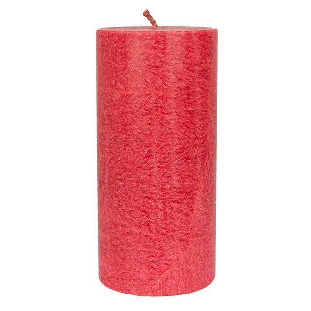 Bild von Hahn Kerzenfarm Formkerze Stearin Stumpenkerze - rot 135x64mm