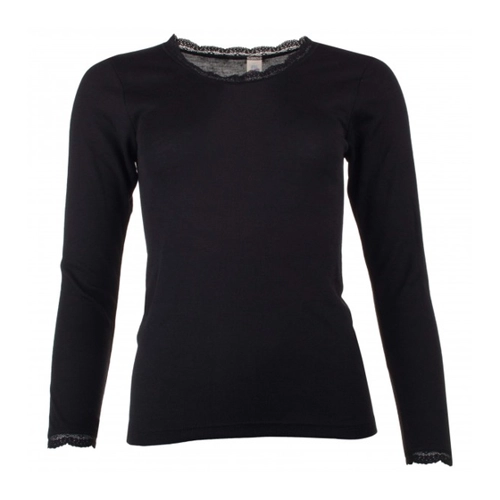 Bild von Engel Women's Shirt L/S mit Spitze - Merinounterwäsche für Damen
