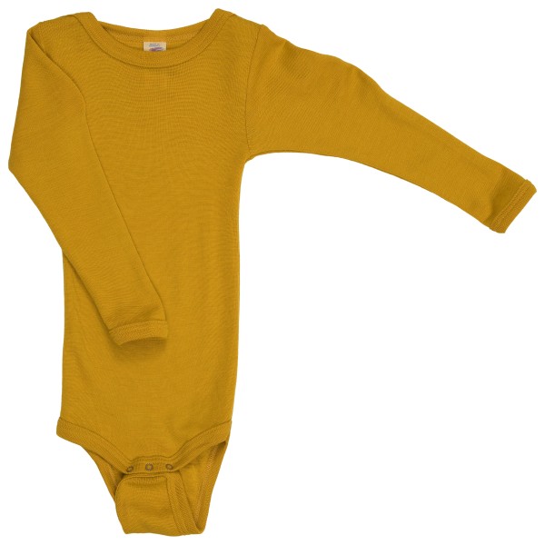 Bild von Engel - Baby-Body Langarm Mit Druckverschluss Schulter - Merinounterwäsche Gr 98/104 gelb