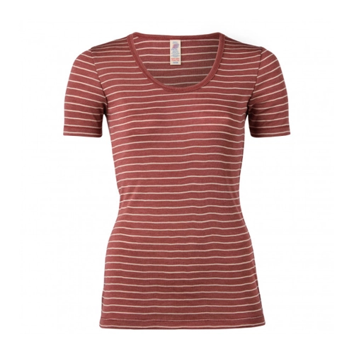 Bild von Engel Kurzarm Damen Shirt – Seidenunterwäsche in Rot