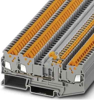 Bild von Phoenix Contact QTC 1,5-TWIN-MT 3050407 Trennklemme Polzahl: 3 0.25mm² 1.5mm² Grau 50St.