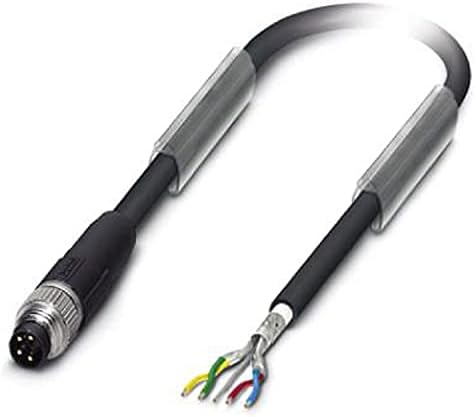 Bild von PHOENIX CONTACT SAC-4P-M 8MS/10.0-950 Bussystem Kabel, Interbus, 4 Polig, PUR Halogenfrei, Geschirmt, Stecker Gerade M8, 10m Kabellänge, 423.800g, Schwarz