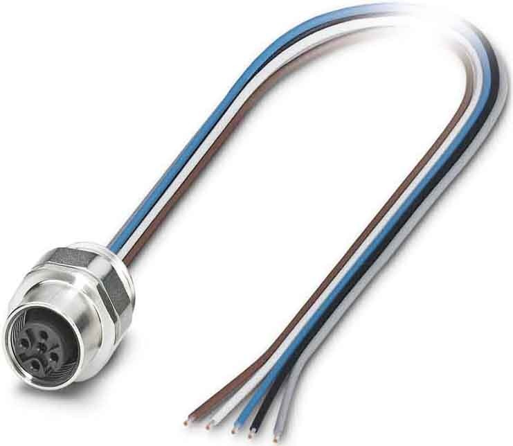 Bild von Phoenix Contact 1554652 Sensor-/Aktor-Einbausteckverbinder M12 Buchse, Einbau 0.50m Polzahl Sensoren