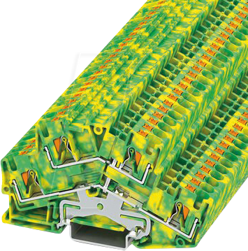 Bild von Phoenix Contact 3211841 Doppelstock-Schutzleiterklemme 6.2mm Push-Lock-Federanschluss Grün, Gelb 50
