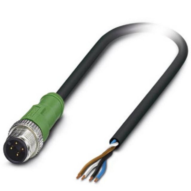 Bild von Phoenix Contact Phoenix Contact 1415588 Sensor-/Aktor-Steckverbinder, konfektioniert M12 Stecker, gerade 2.00 m Polz Kabelzubehör, (SAC-4P-M12MS/ 3.0-PVC)