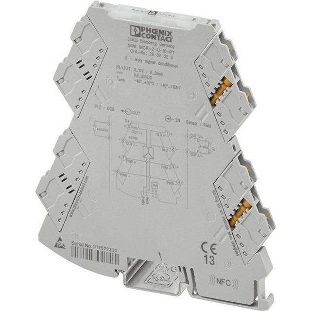 Bild von Phoenix Contact MINI MCR Signalwandler, Signalwandler 9.6 → 30V dc, Strom 0 → 20mA EIN/Strom 0 →