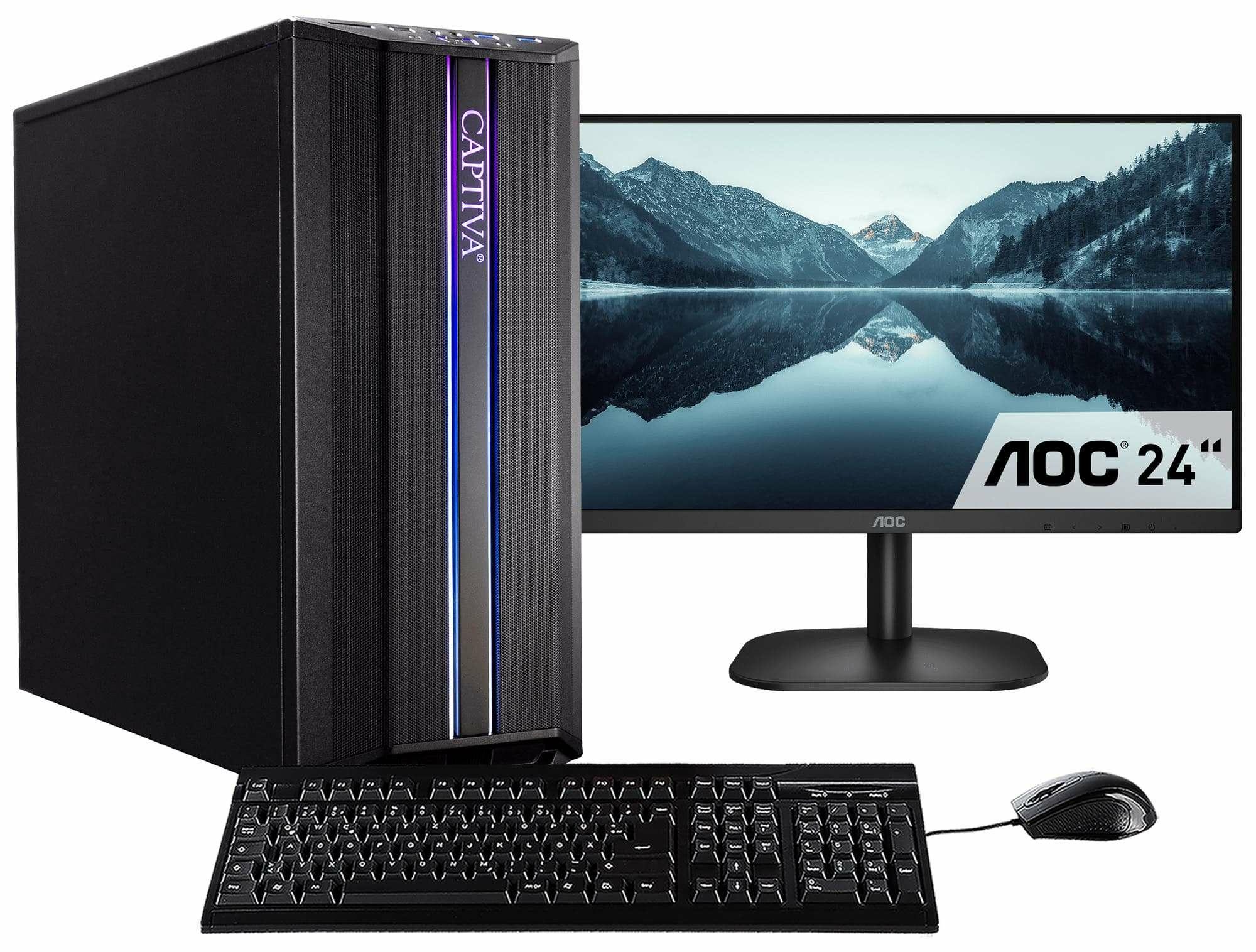 Bild von CAPTIVA Advanced Gaming R69-344 TFT Bundle Business-PC-Komplettsystem (23,80", AMD Ryzen 5 Ryzen 5 5500, 32 GB RAM, 500 GB SSD)