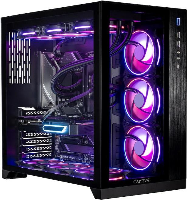 Bild von Captiva Highend Gaming R81-950 Ryzen 9 RTX 4070 SUPER (AMD Ryzen 9 7900X3D, 32 GB, 2000 GB, SSD, GeForce RTX 4070 Super), PC, Schwarz