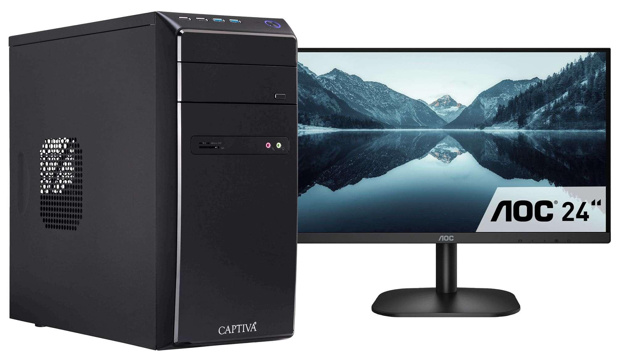 Bild von Captiva Power Starter R83-086 TFT Bundle Ryzen 5 Radeon Graphics (Intel Core i5-8600, 16 GB, 1000 GB, SSD, Radeon 760M), PC, Schwarz