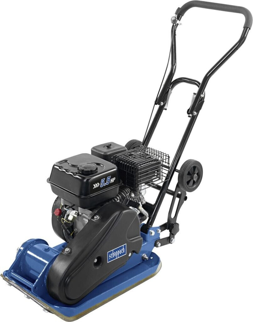 Bild von Rüttelplatte HP1100S Scheppach - 6,5PS | 57kg | 11000N | inkl. Fahrwerk & Gummimatte