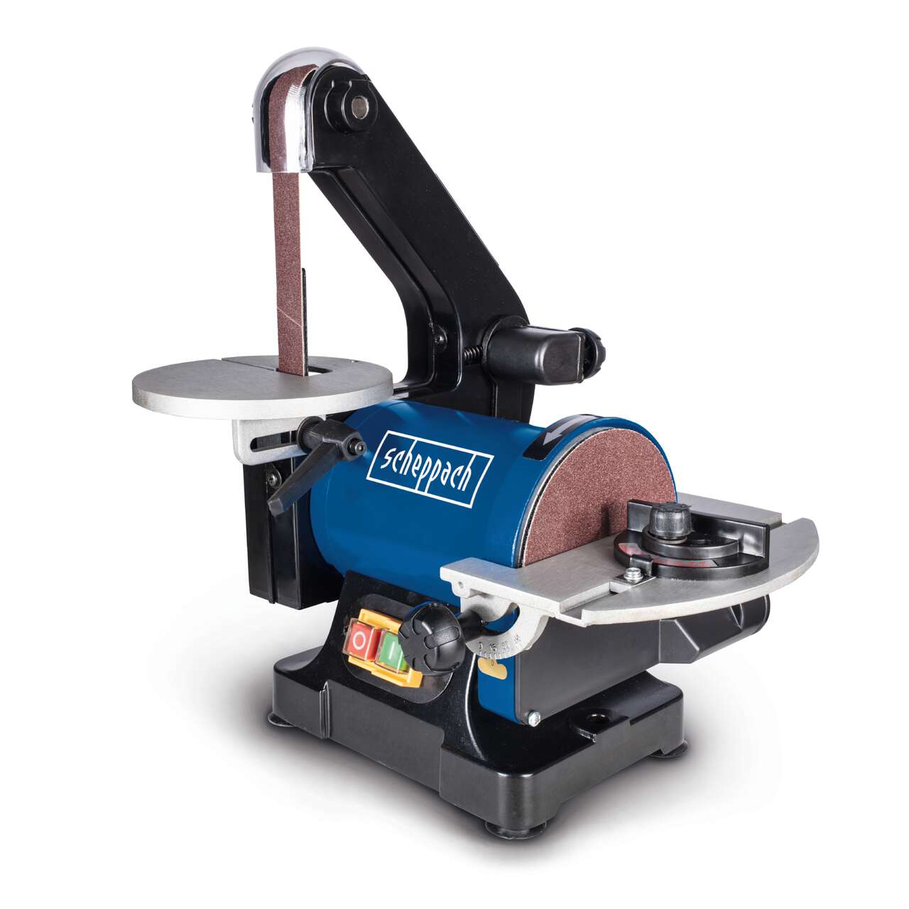 Bild von Band- und Tellerschleifer BTS700 Scheppach - Bandlänge 762mm-breite 25,4mm | verstellbarer Tisch