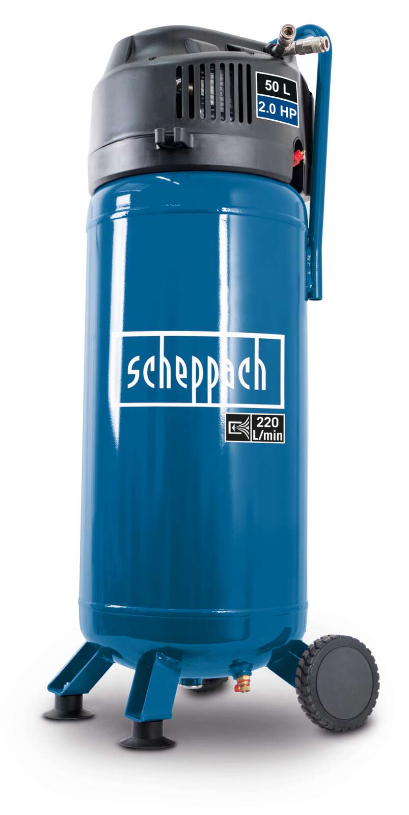Bild von Kompressor stehend HC51V scheppach - 10 bar | 50L Kessel | 230V 1500W | ölfrei & wartungsarm