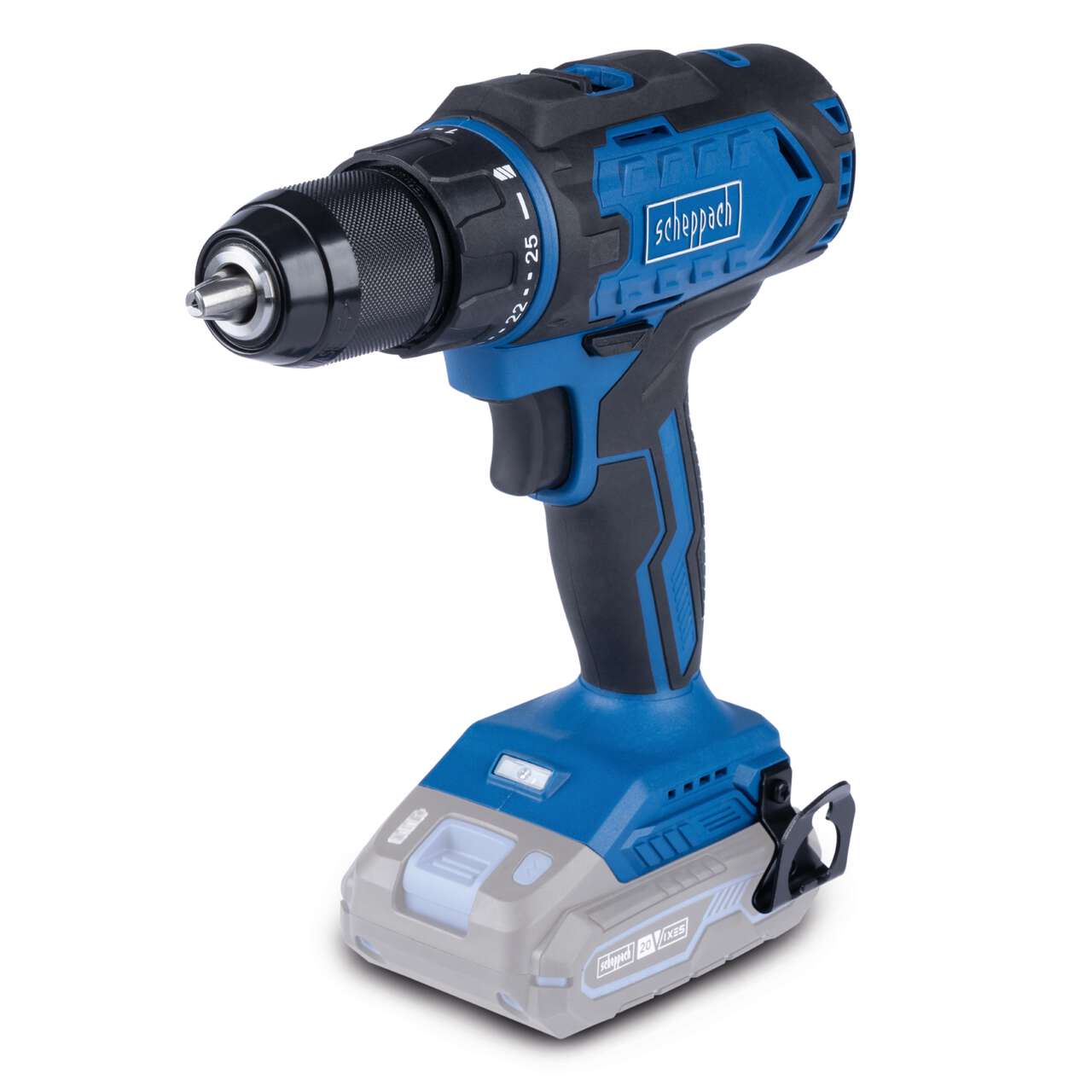Bild von Akku-Bohrschrauber C-DD45-X Scheppach | Drehmoment 45Nm | Drehmomentstufen 25+1 | LED & Gürtelclip