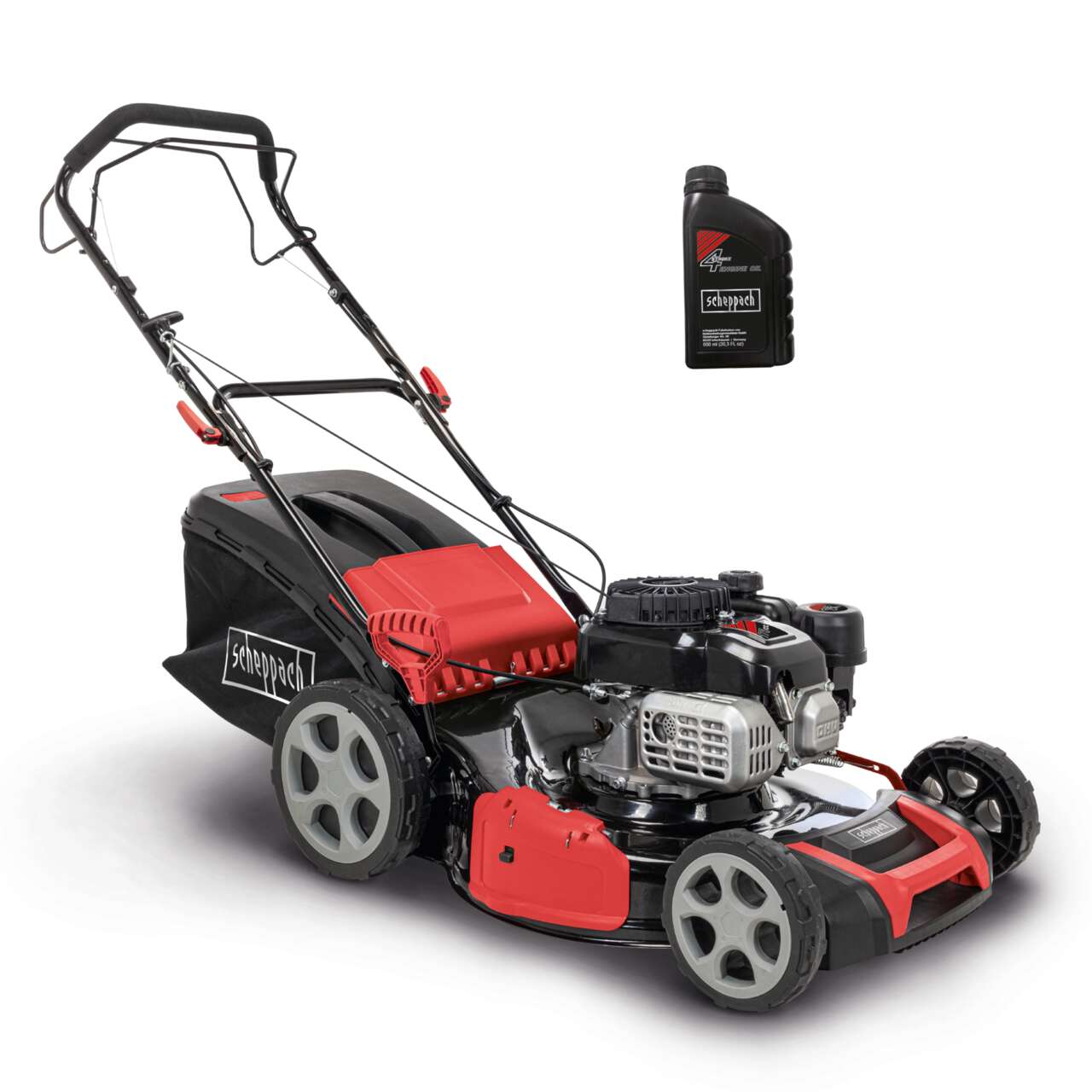 Bild von Benzin Rasenmäher MS180-51 Scheppach - 5,4 PS | 51cm Schnittbreite | Radantrieb | inkl. Motoröl