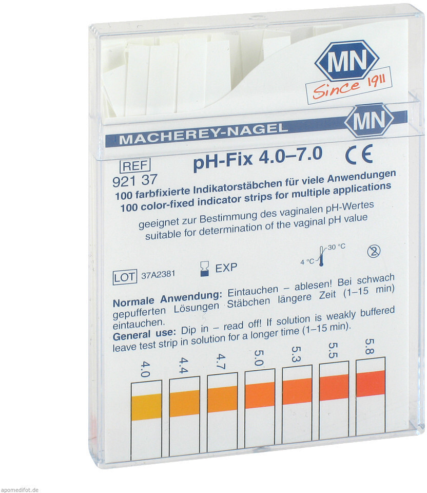 Bild von Ph-Fix Indikatorstäbchen Ph 4,0-7,0 100 Stück - Für diagnostische Zwecke