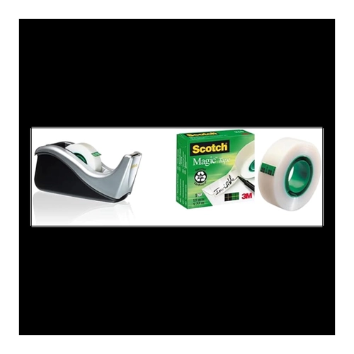 Bild von Tischabroller C60 - inkl. 1 Rollen Magic Tape 810, silber/schwarz