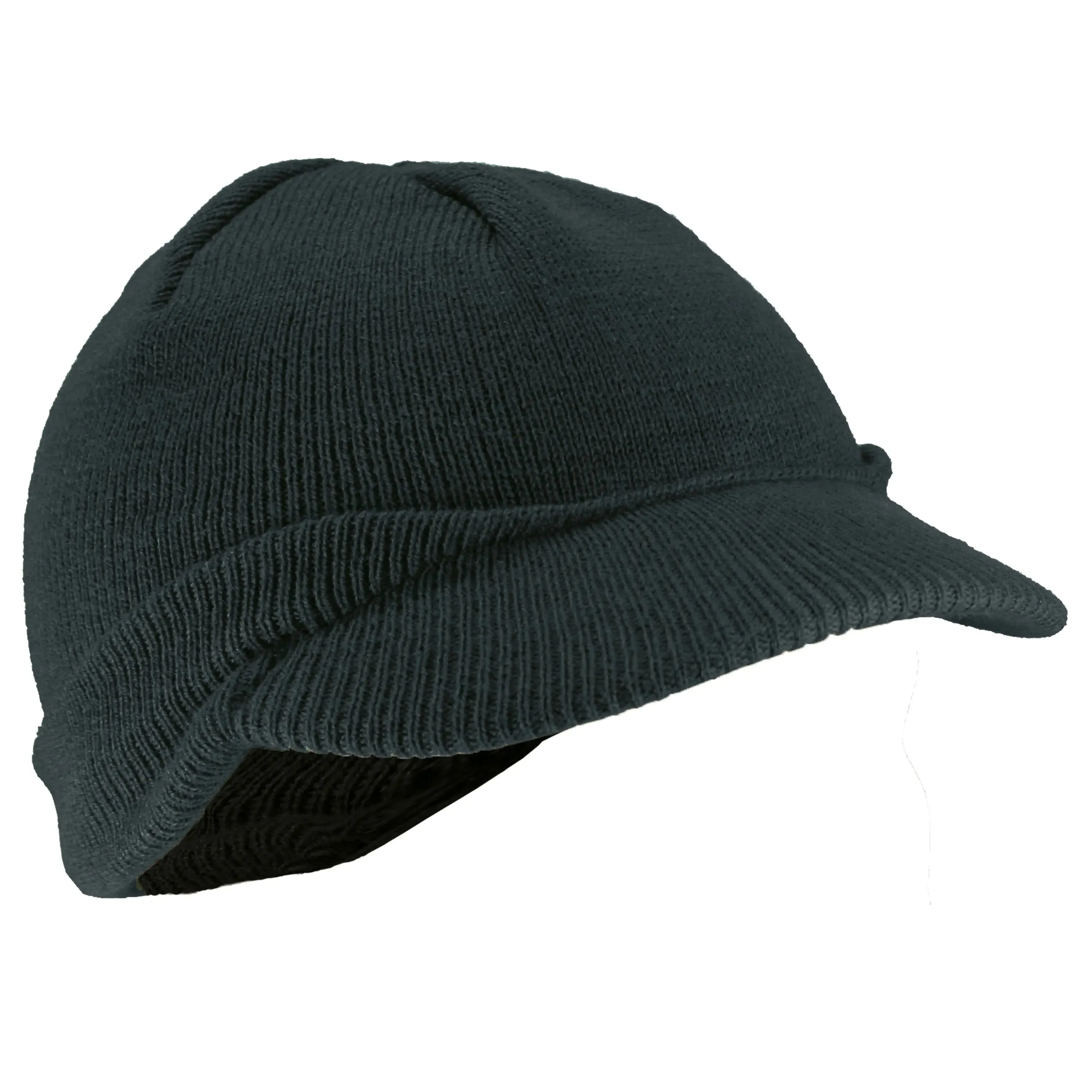 Bild von US Watch Cap Strickmütze mit Schirm Polyacryl schwarz