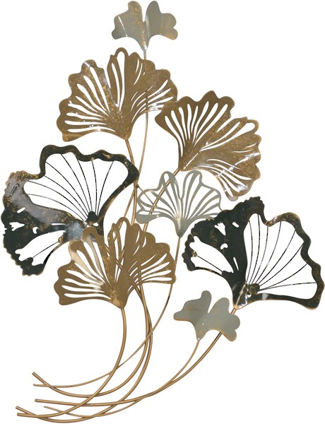 Bild von Wanddekoobjekt "Wanddekoration", gold (goldfarben), B:56cm H:72cm T:7cm, Metall, HOFMANN LIVING AND MORE, Wanddekoobjekte