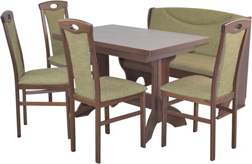 Bild von HOFMANN LIVING AND MORE Essgruppe »6tlg. Tischgruppe«, (Spar-Set, 6 tlg., 6tlg. Tischgruppe), Stühle montiert