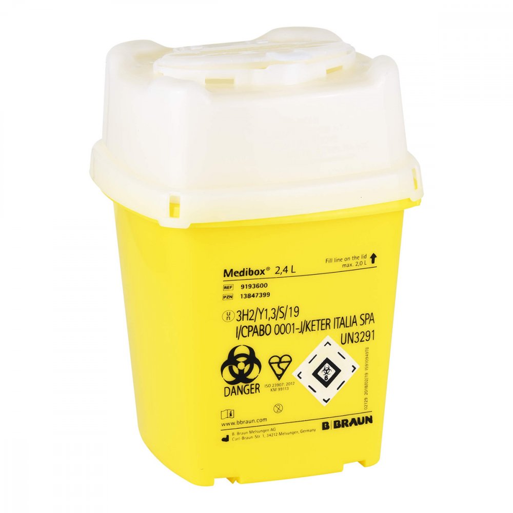 Bild von B. Braun Melsungen AG Mülleimer B. Braun Medibox® Kanülenabwurf 2,4 L, Packung