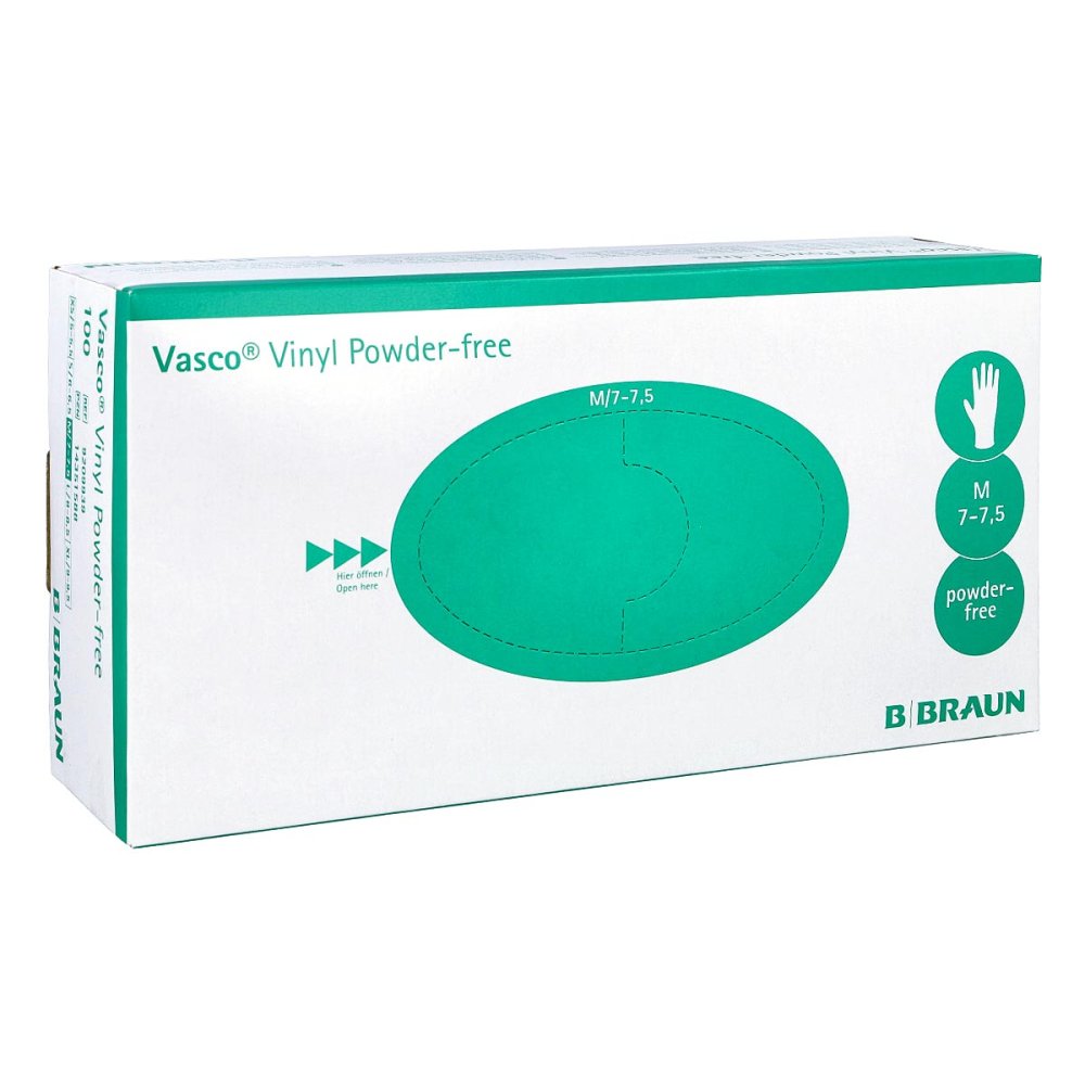 Bild von Vasco Vinyl Powderfree Unt.Handsch.Unsteril M - Untersuchungshandschuhe