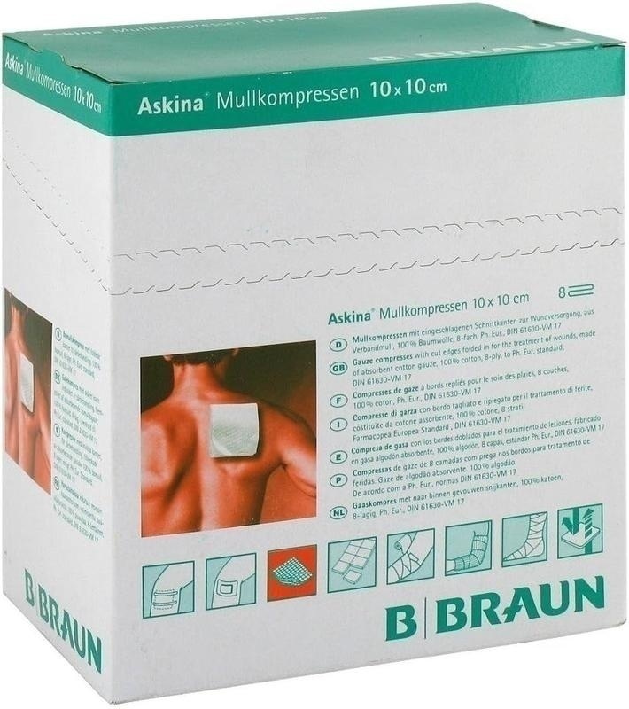 Bild von B. BRAUN MELSUNGEN ASKINA Mullkompressen 10x10 cm steril